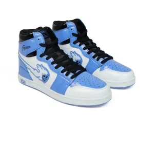 Flaming skull sneakers size 10