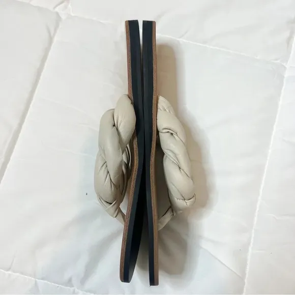 Flattered Blanche Leather Creme Sandals