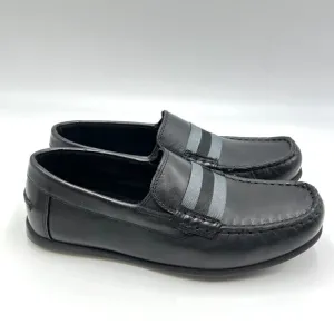Florsheim Boys Kids Size 3 Jasper Jr Black Leather Slip On Dress Shoes New