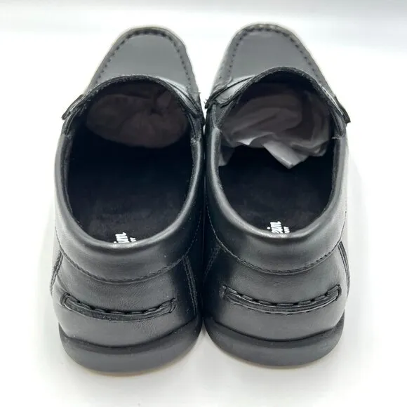 Florsheim Boys Kids Size 3 Jasper Jr Black Leather Slip On Dress Shoes New