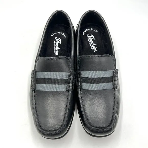 Florsheim Boys Kids Size 3 Jasper Jr Black Leather Slip On Dress Shoes New