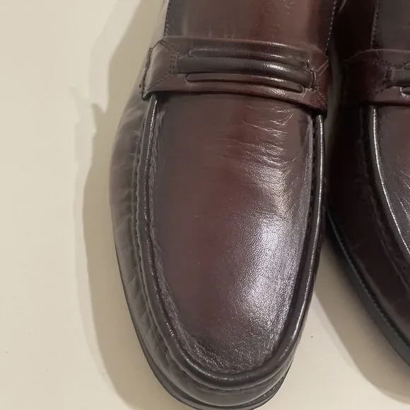 Florsheim Como Black Cherry Leather Dress Shoe Slip On Loafer Mens Size 13 D