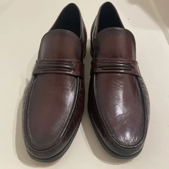 Florsheim Como Black Cherry Leather Dress Shoe Slip On Loafer Mens Size 13 D