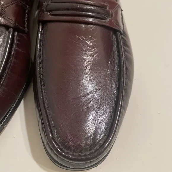 Florsheim Como Black Cherry Leather Dress Shoe Slip On Loafer Mens Size 13 D