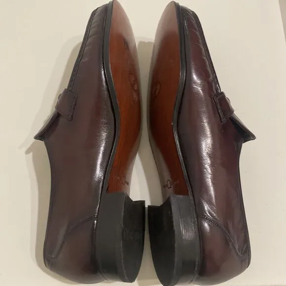 Florsheim Como Black Cherry Leather Dress Shoe Slip On Loafer Mens Size 13 D