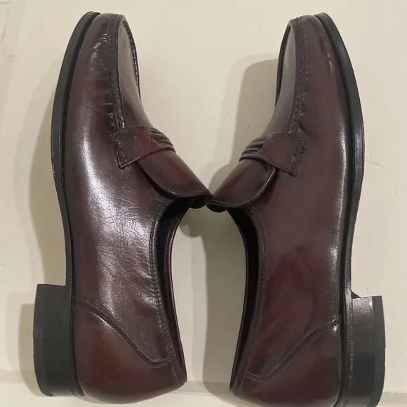 Florsheim Como Black Cherry Leather Dress Shoe Slip On Loafer Mens Size 13 D