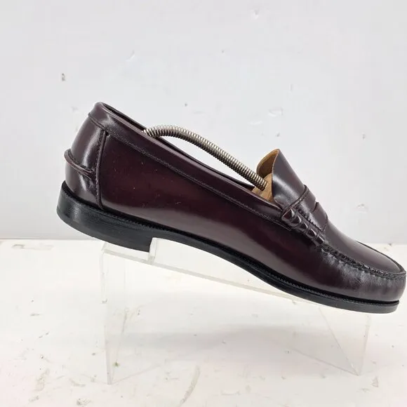 FLORSHEIM FLS Mens  Burgundy Brown Classic Beefroll Penny Loafers Sz 11 EEE
