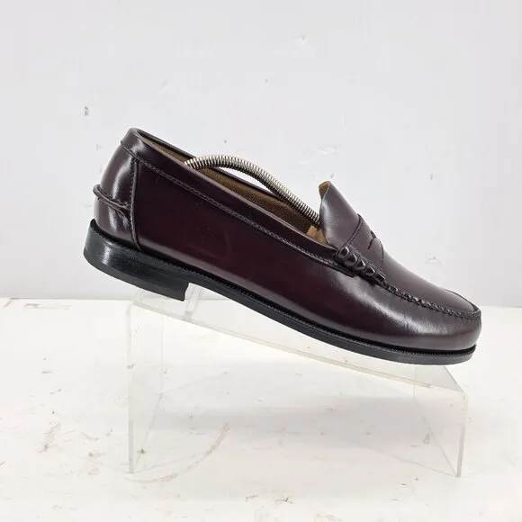 FLORSHEIM FLS Mens  Burgundy Brown Classic Beefroll Penny Loafers Sz 11 EEE
