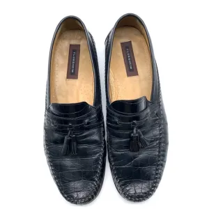 Florsheim Loafers Pisa tassel crocodile black SZ 13.