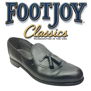 FootJoy Classics Black Leather Tassel Loafers Made in USA 75309 Men Size 11.5 B