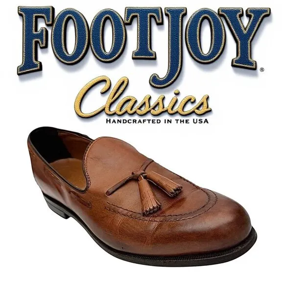 FootJoy Classics Brown Leather Tassel Loafers Made in USA 75499 Men Size 11.5 B