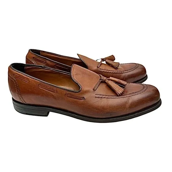 FootJoy Classics Brown Leather Tassel Loafers Made in USA 75499 Men Size 11.5 B