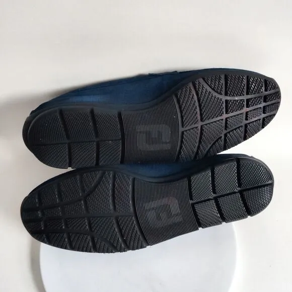 Footjoy Loafers Mens Size 8 M Cobalt Blue Suede Golf Club Casual Horse Bit 79062