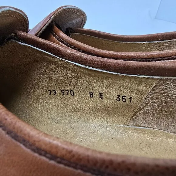 Footjoy Vintage‎ Made in Italy Men's Size 9E Brown Tassel Loafers Dress Shoes