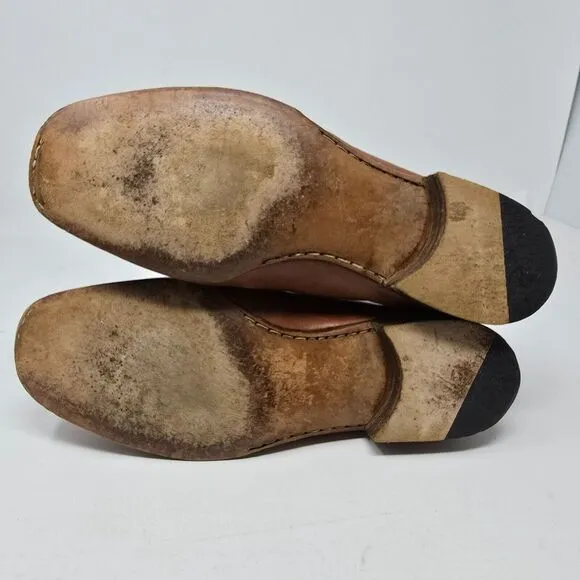Footjoy Vintage‎ Made in Italy Men's Size 9E Brown Tassel Loafers Dress Shoes