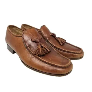 Footjoy Vintage‎ Made in Italy Men's Size 9E Brown Tassel Loafers Dress Shoes