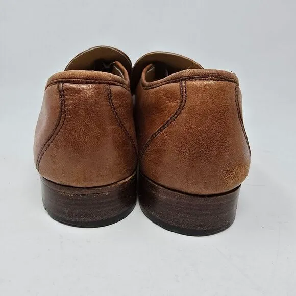 Footjoy Vintage‎ Made in Italy Men's Size 9E Brown Tassel Loafers Dress Shoes