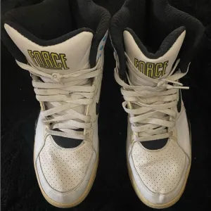 FORCE White and Black High-Top Sneakers