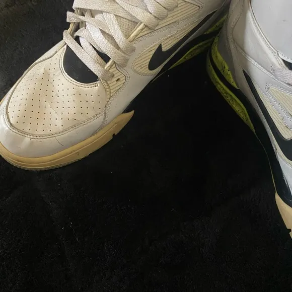 FORCE White and Black High-Top Sneakers