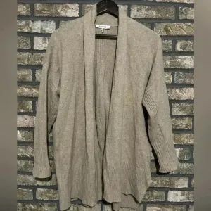 Frame 100% Cashmere Longline Beige Cardigan | Size XS | Luxury Capsule Layer