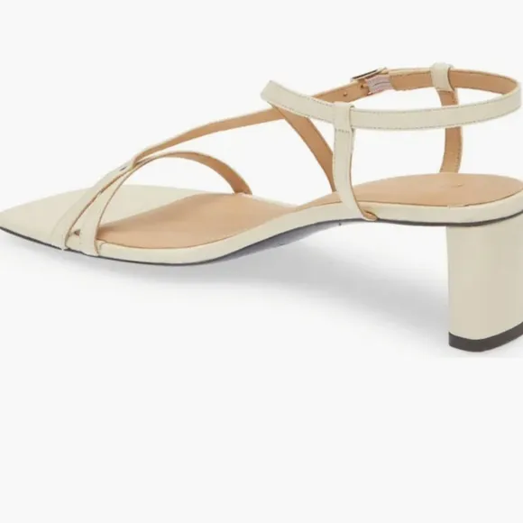 Frame sandals women's 8.5 cream leather Le Brexton strappy dainty heel new $398