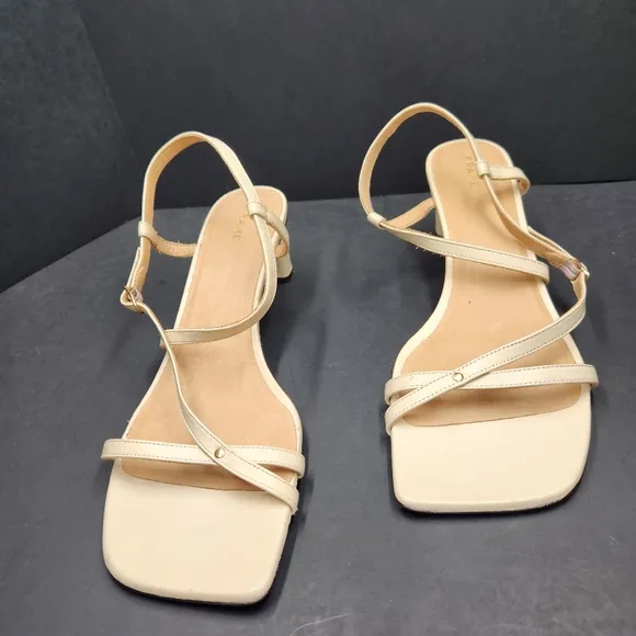 Frame sandals women's 8.5 cream leather Le Brexton strappy dainty heel new $398
