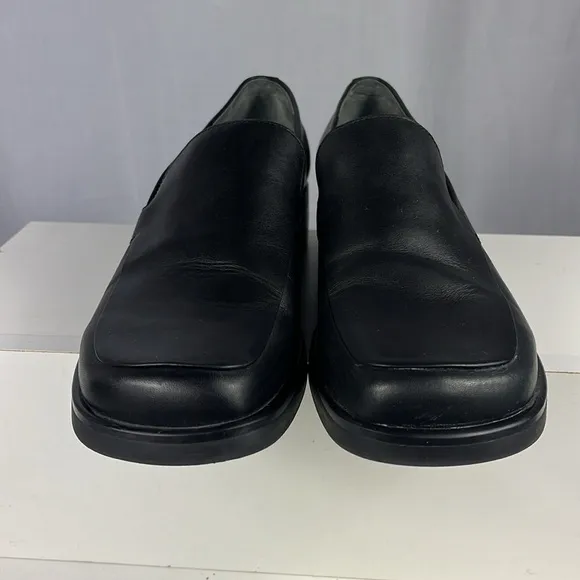 Franco Sarto Women's Bocca Slip-On Loafer in Black Leather.