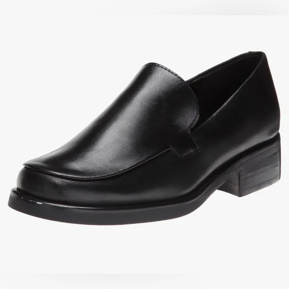 Franco Sarto Women's Bocca Slip-On Loafer in Black Leather.