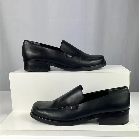 Franco Sarto Women's Bocca Slip-On Loafer in Black Leather.