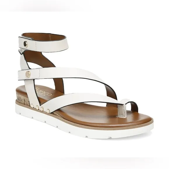 Franco Sarto Women's Daven Flat Gladiator Sandals, Putty 9