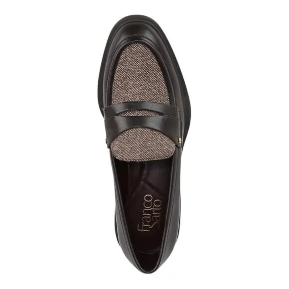 Franco Sarto Women's Edith Almond Toe Penny Loafers Brown Size 9