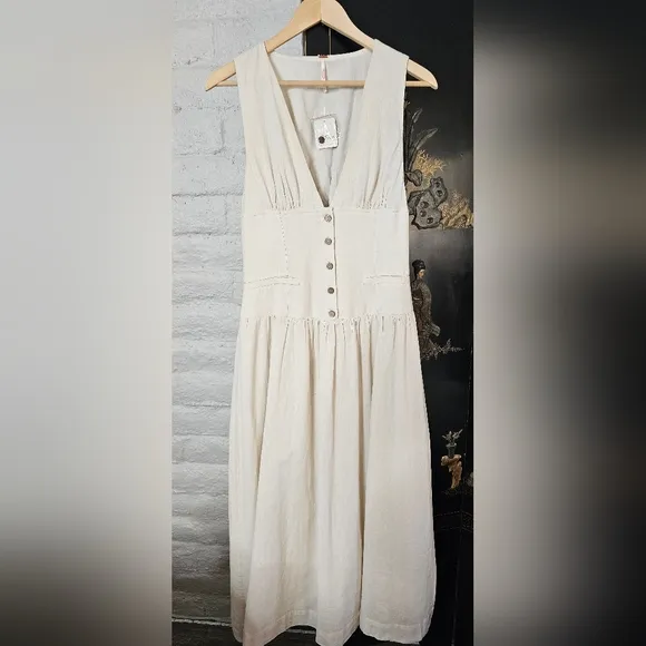 Free People Beach Neutral Best Dressed Midi by free-est Sz S NWT