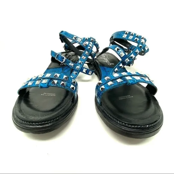 Free People Blue Dani Studded Gladiator Sandals