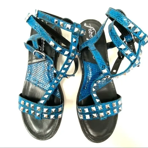 Free People Blue Dani Studded Gladiator Sandals