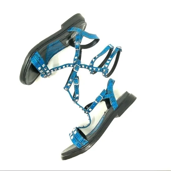Free People Blue Dani Studded Gladiator Sandals