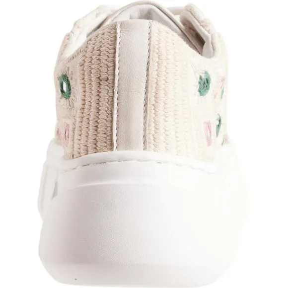 FREE PEOPLE Catch Me If You Can Crochet Sneakers  White Mirror Combo  397S0