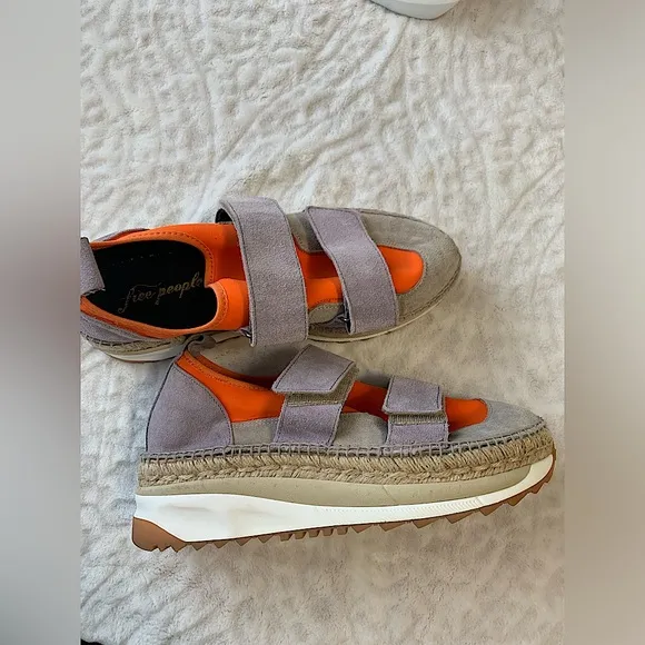 Free People Chapmin Double Take Sneaker In Tiger Lily Size 39