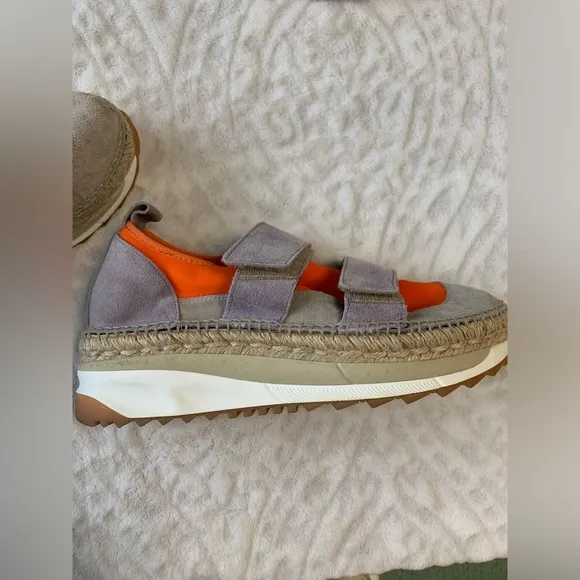 Free People Chapmin Double Take Sneaker In Tiger Lily Size 39