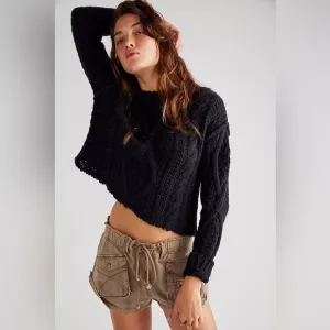 Free People Cutting Edge Cable Sweater