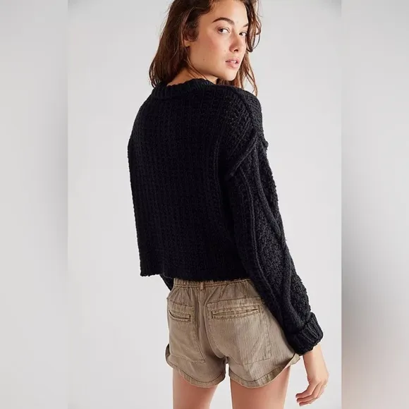 Free People Cutting Edge Cable Sweater