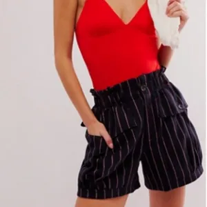 Free People Effie Striped Shorts