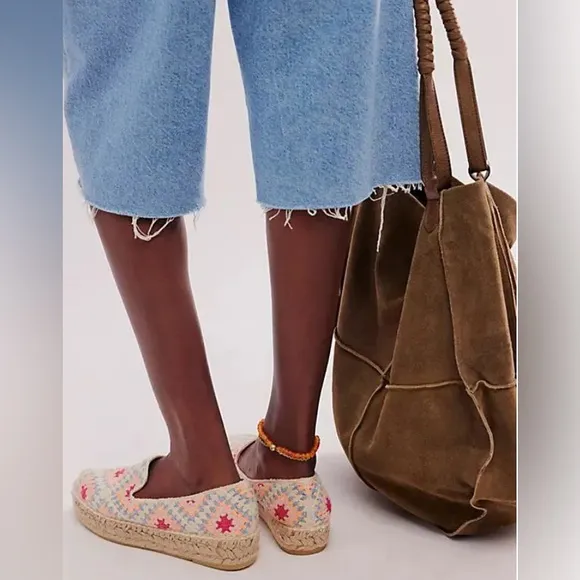 Free People Gran Via Crochet Espadrilles Size 7 New in the Box
