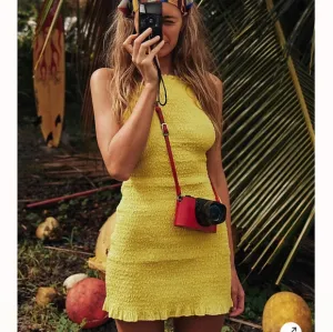 Free People Iyla Smocked Mini Dress in Blazing Yellow