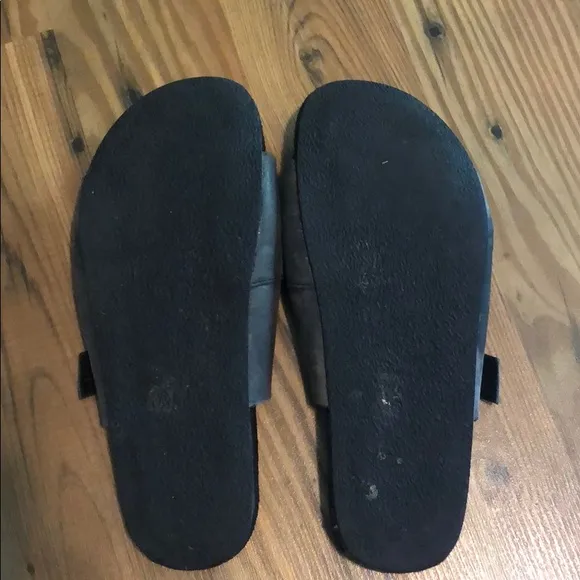 Free People leather flat slide sandals