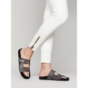 Free People leather flat slide sandals
