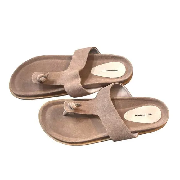 Free People Mika Footbed Sandals Leather in Orchid Ice Suede Size 11 NEW