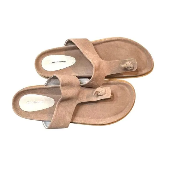 Free People Mika Footbed Sandals Leather in Orchid Ice Suede Size 11 NEW