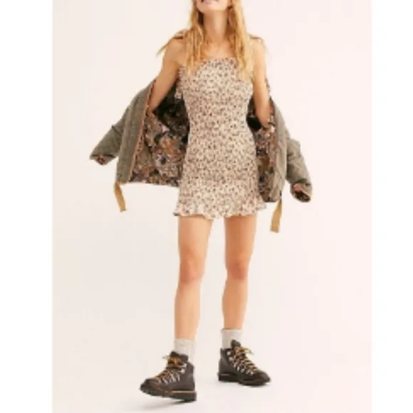 Free People NWT Bella Smock Mini Slip dress