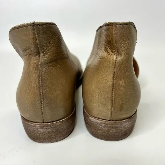 Free People Royale D’Orsay Pointed Toe Leather Flats 36/6 Taupe