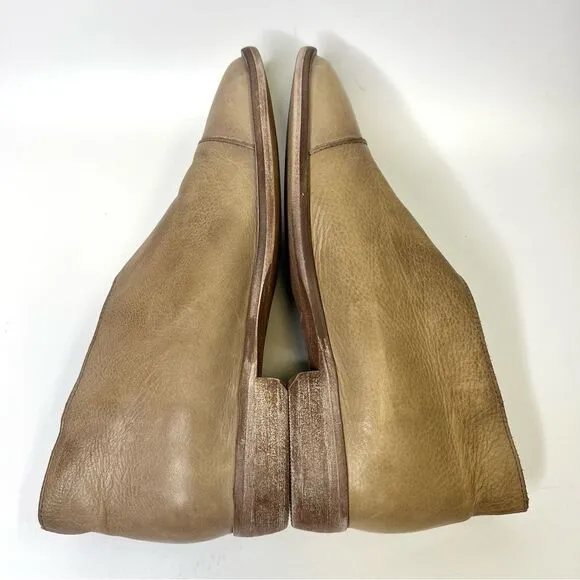 Free People Royale D’Orsay Pointed Toe Leather Flats 36/6 Taupe